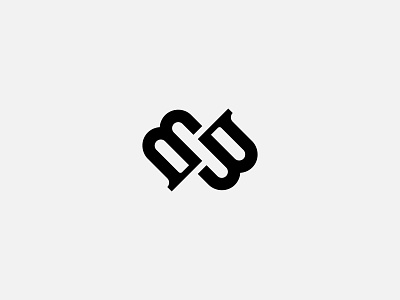 MW or BB logo branding design icon logo logodesign logotype minimal mw bb vector