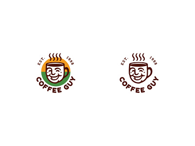 Coffee Guy logo branding coffee design guy icon illustration logo logodesign logotype minimal smile vector