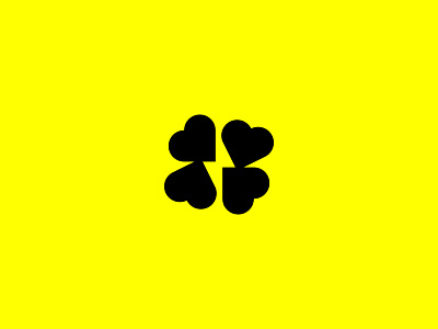 Heart Energy or Four Leaf Clover Energy logo branding design icon logo logodesign logotype minimal vector
