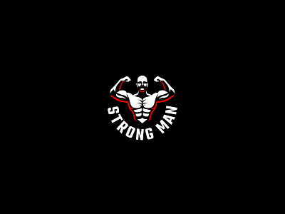 Strong Man branding design fitness icon illustration logo logodesign logotype man minimal sport strong vector