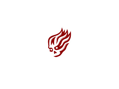 Flaming Skull branding design flame icon illustration logo logodesign logotype minimal skull vector