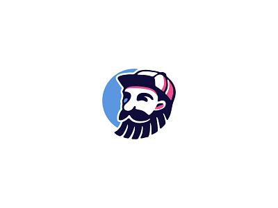 Bearded Dude beard branding design dude icon illustration logo logodesign logotype mascot minimal vector