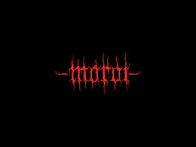 Moroi black metal branding death metal design logo logodesign logotype metal vector