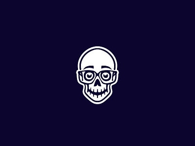 Geek Skull logo design geek icon illustration logo logodesign logotype skull vector