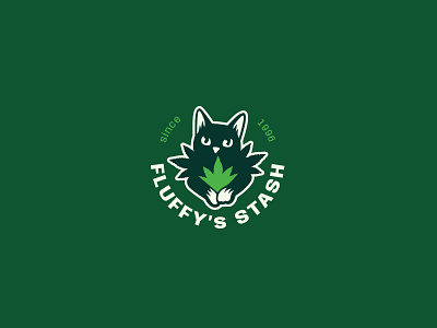 Cannabis Cat logo branding cannabis cat design illustration logo logodesign logotype marijuana minimal vector