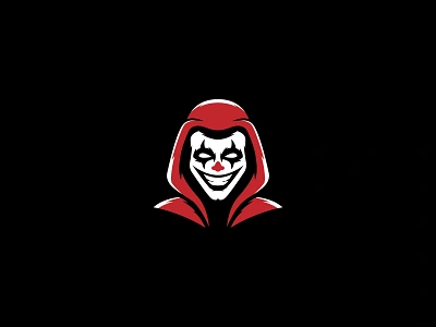 Creepy Joker clown design gamer icon illustration joker logo logodesign logotype streamer vector