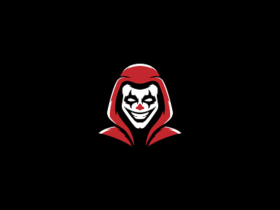 Creepy Joker clown design gamer icon illustration joker logo logodesign logotype streamer vector