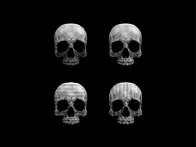 Stylized skulls engraving illustration skull vector