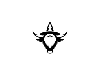 Wizard Cow cow design icon illustration logo logodesign logotype minimal vector wizard