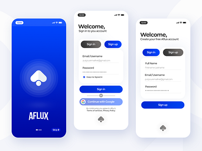 Mobile Login Page app ui ux