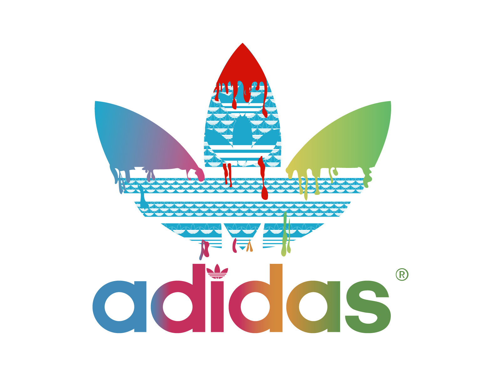 Adidas shop logo colorful