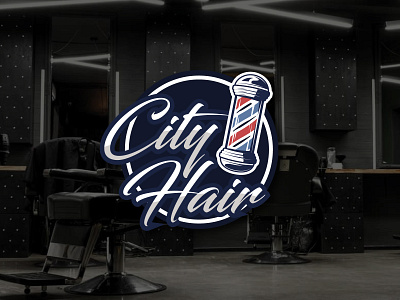 City Hair Salon Logo 3d animation branding graphic design logo motion graphics salon logo ui