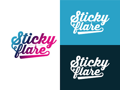Sticky Flare Marketing Agency Logo 3d animation branding business card business card design business card template design graphic design illustration logo minimal motion graphics ui