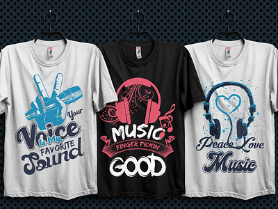 Professional Music T-shirt design with free mockup