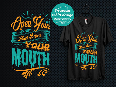 Typography t-shirt design for POD business