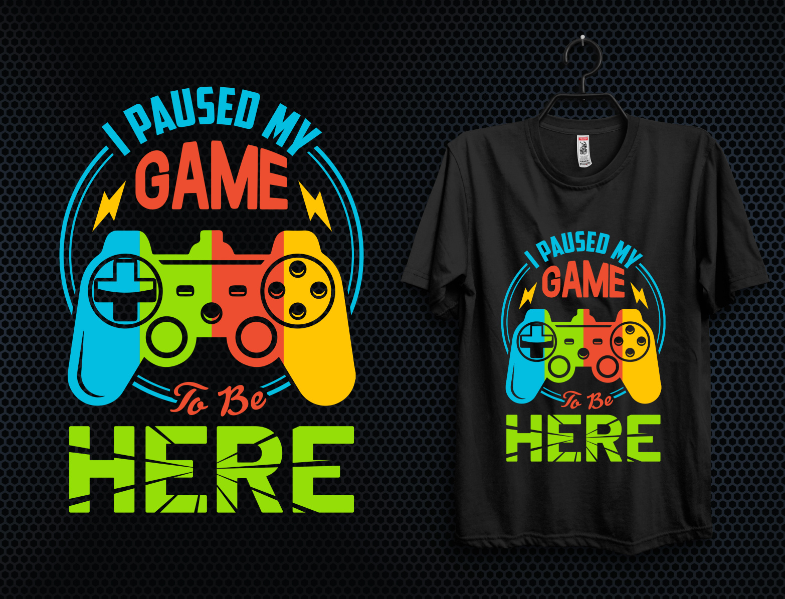 Eye Catching Gaming Typography T-shirt Design by Rupon Designer Pro on ...