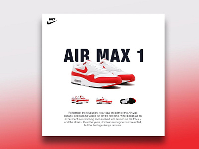 Air Max 1 University Red air max 1 instagram nike nike air nike air max running shoes sneaker sneakerhead social media graphics