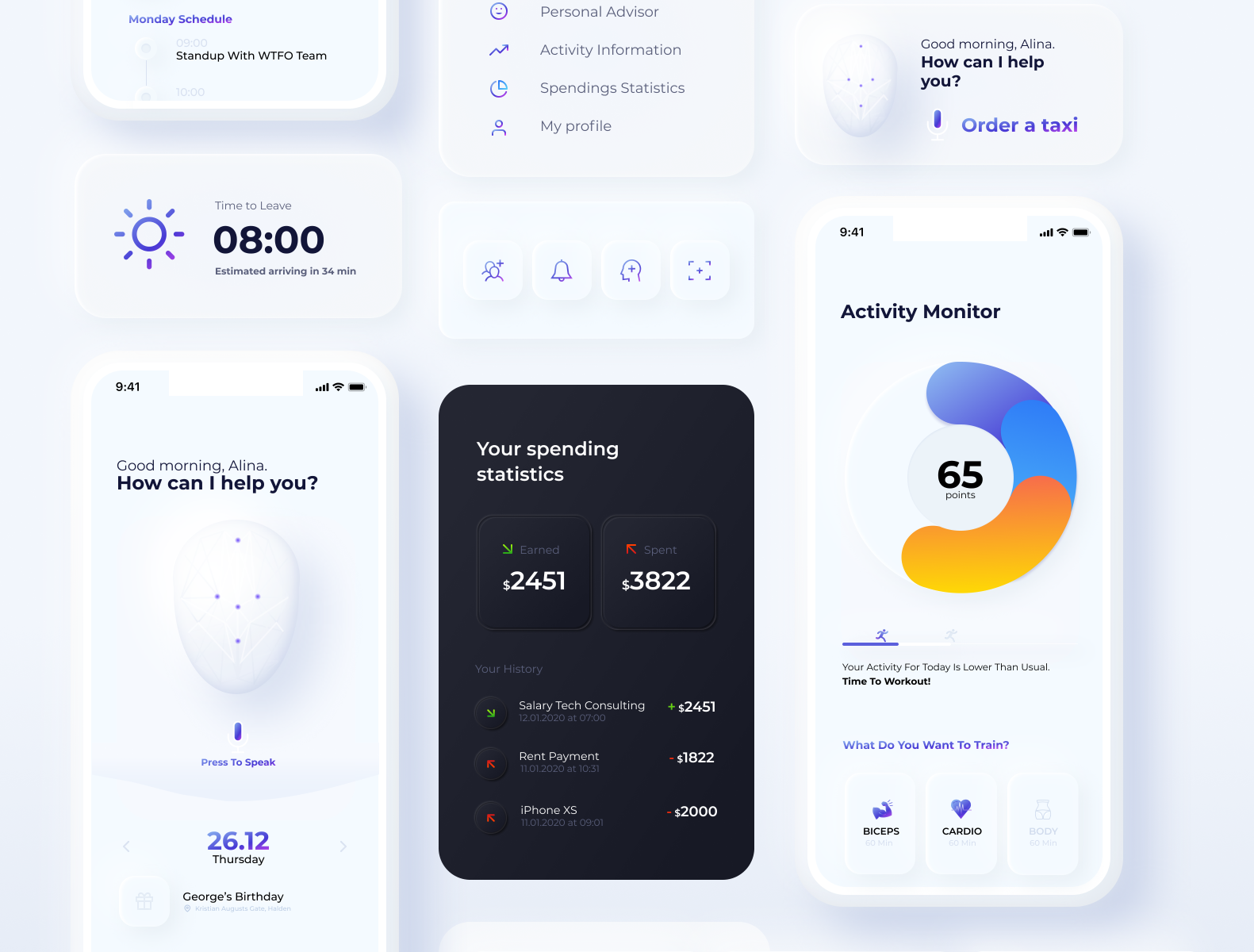 Personal Assistant App Concept By 224Valkyrie On Dribbble   Frame 1 