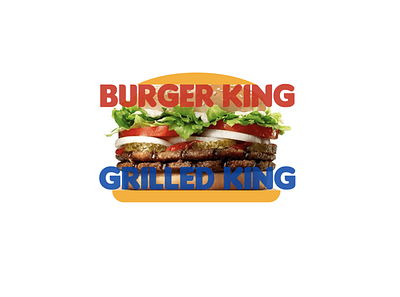 burger king branding creative design illustration logo