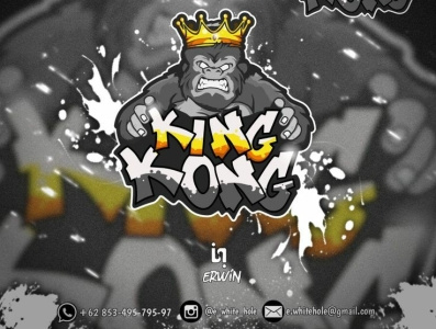 Kingkong esports mascot logo design