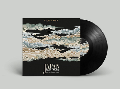 DESIGN OF THE VINYL RECORD "JAPANESE FOLK MUSIC" app logo ui ux