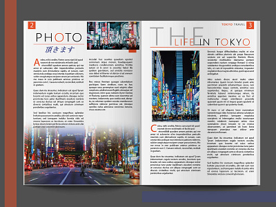 Tokyo travel illustrator mag magasine mise en page