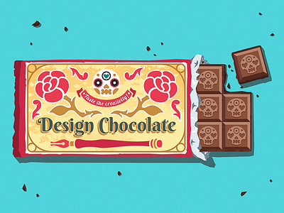 Design Chocolate chocolate design flat illustrator package design sticker vector art