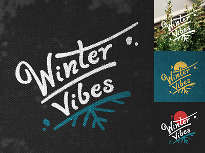 Winter vibes branding design logo design sticker texture typedesign vector winter