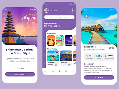 Travel Application UI app design mobile ui ux