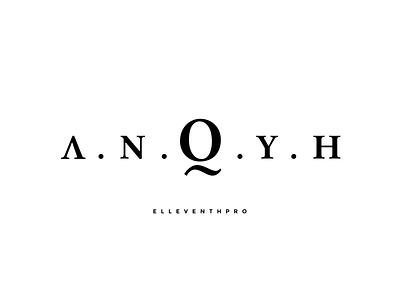 ANQYH - Typograph Design branding design flat graphic design illustration logo minimal type typography web