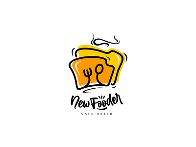 New Fooder Cafe and Resto branding design graphic design icon illustration illustrator logo minimal typography vector