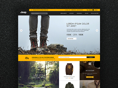 JEEP Official Online Store automotive concept design ecommerce jeep website