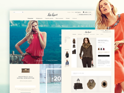 Design & Concept -LUISA SPAGNOLI Official Online Store. concept fashion layout luisa spagnoli webdesign website