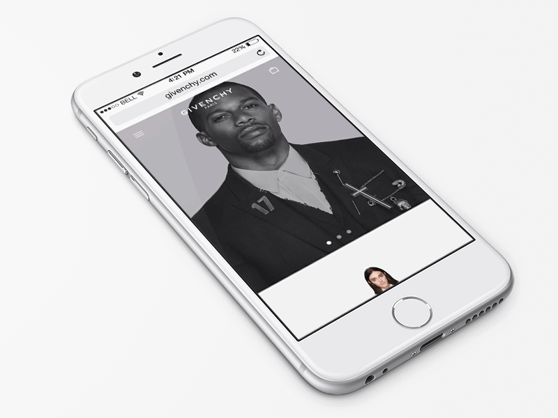 Givenchy Mobile site fashion givenchy graphic mobile ui ux web design