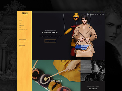 Fendi - Redesign modular content fashion fendi online store shop website
