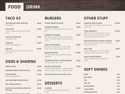 Bootleggers / Menu