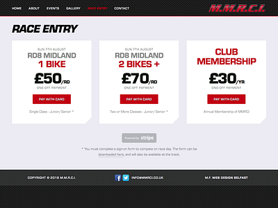 MMRCI / Race Entry eurostile racing typography ui ux web website