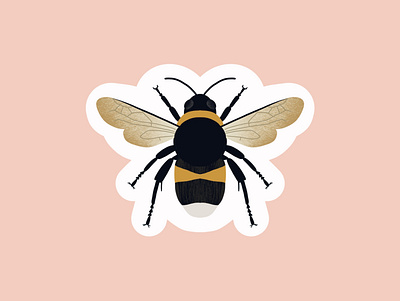 Bee Illustration bee bee illustration sticker sticker design stickers