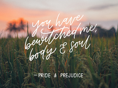 Pride and Prejudice Lettering