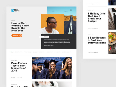 Penn Foster Blog Design blog ui web design