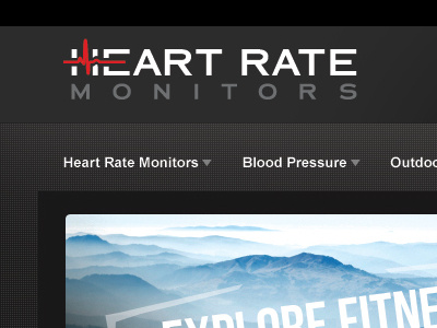 Heart Rate Monitors ecommerce header logo design web design