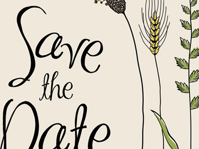 Save the Date invitation print typography