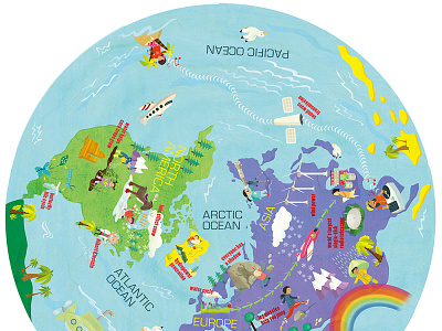 Discovery Channel China - science globe childrens book childrens book illustration childrens illustration education educational publishing illustration kidlitart kids books map science whimsical