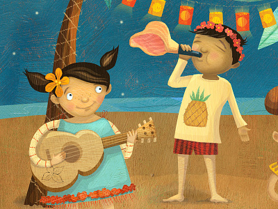 Kanikapila! beach childrens books childrens illustration hawaii kids illustration music illustration party summer tropical illustration