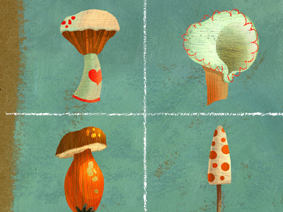 Mushrooms 9 fantasy food food fungus mushrooms psychedelia red and turquoise