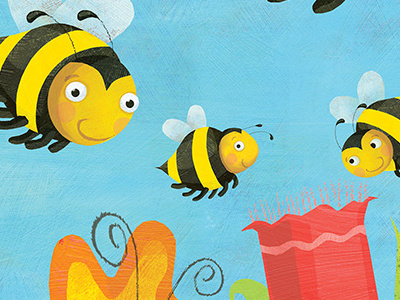 Big and Small - Bees bees childrens book illustration cute insects summer