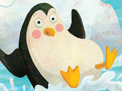Big and Small – Penguins antarctic childrens book illustration fun ice icebergs penguin