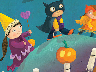 Trick or Treat childrensillustration halloween halloween2016 kid lit kidlitart night scene whimsical