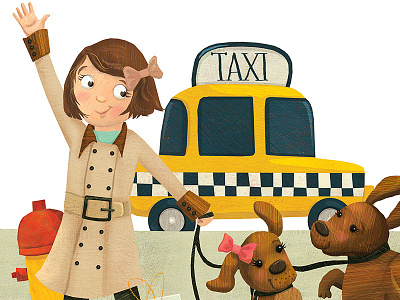 Milledeux - NYC Girl childrens books city city girl dogs fashion kids fashion new york city taxi tween illustration
