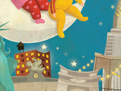 Goodnight New York babies childrens book childrens book illustration city illustration kids illustration new york new york city nighttime art nighttime illustration stylized toddler illustration whimsical